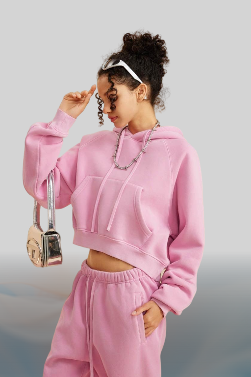 Off Shoulder Retro Fleece Hoodie - Loopstar