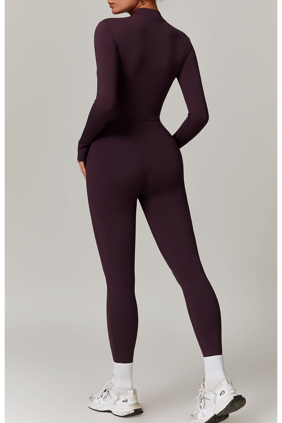 Warm Fleece-Lined Zippered Fitted Shapewear Bodysuit - Loopstar