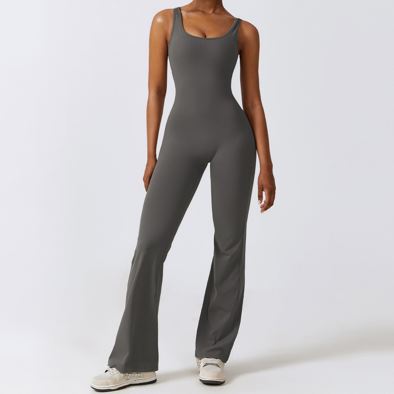 Sleeveless Flared Jumpsuit - Loopstar