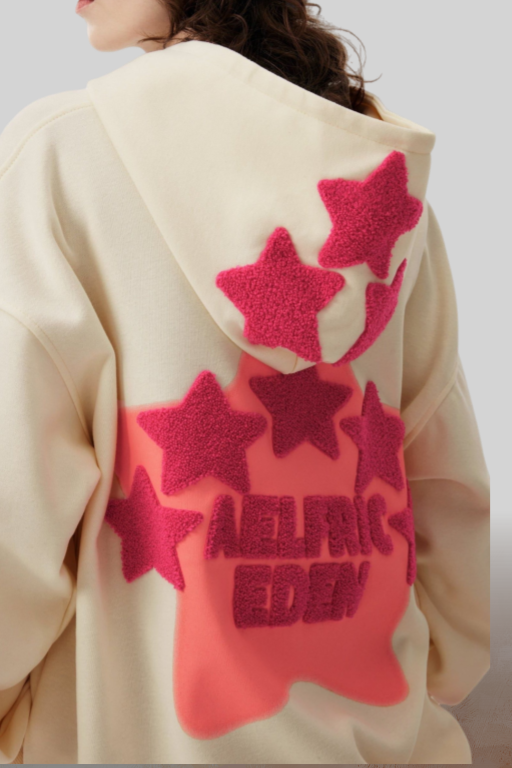 Aelfric Eden Vintage Embroidery Star Hoodie - Loopstar