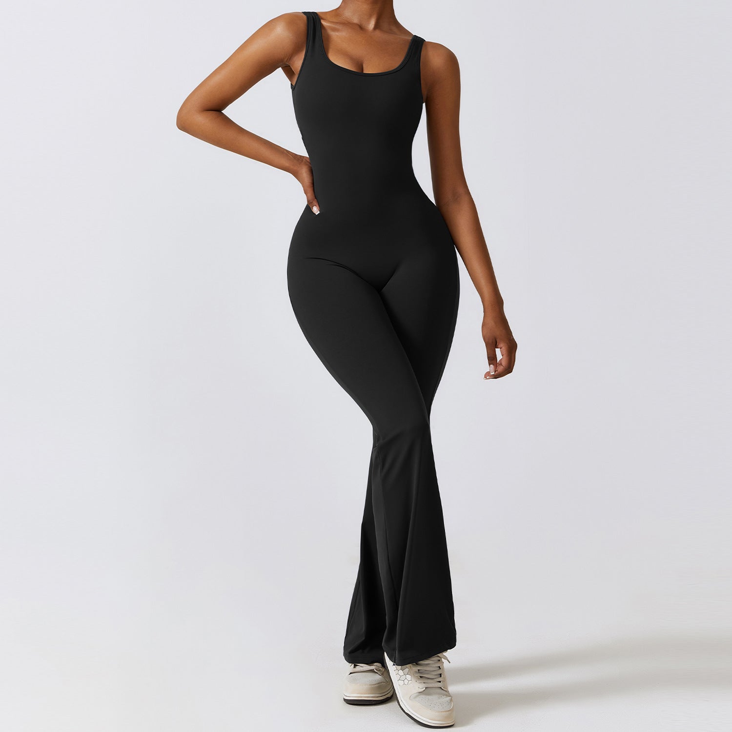 Sleeveless Flared Jumpsuit - Loopstar