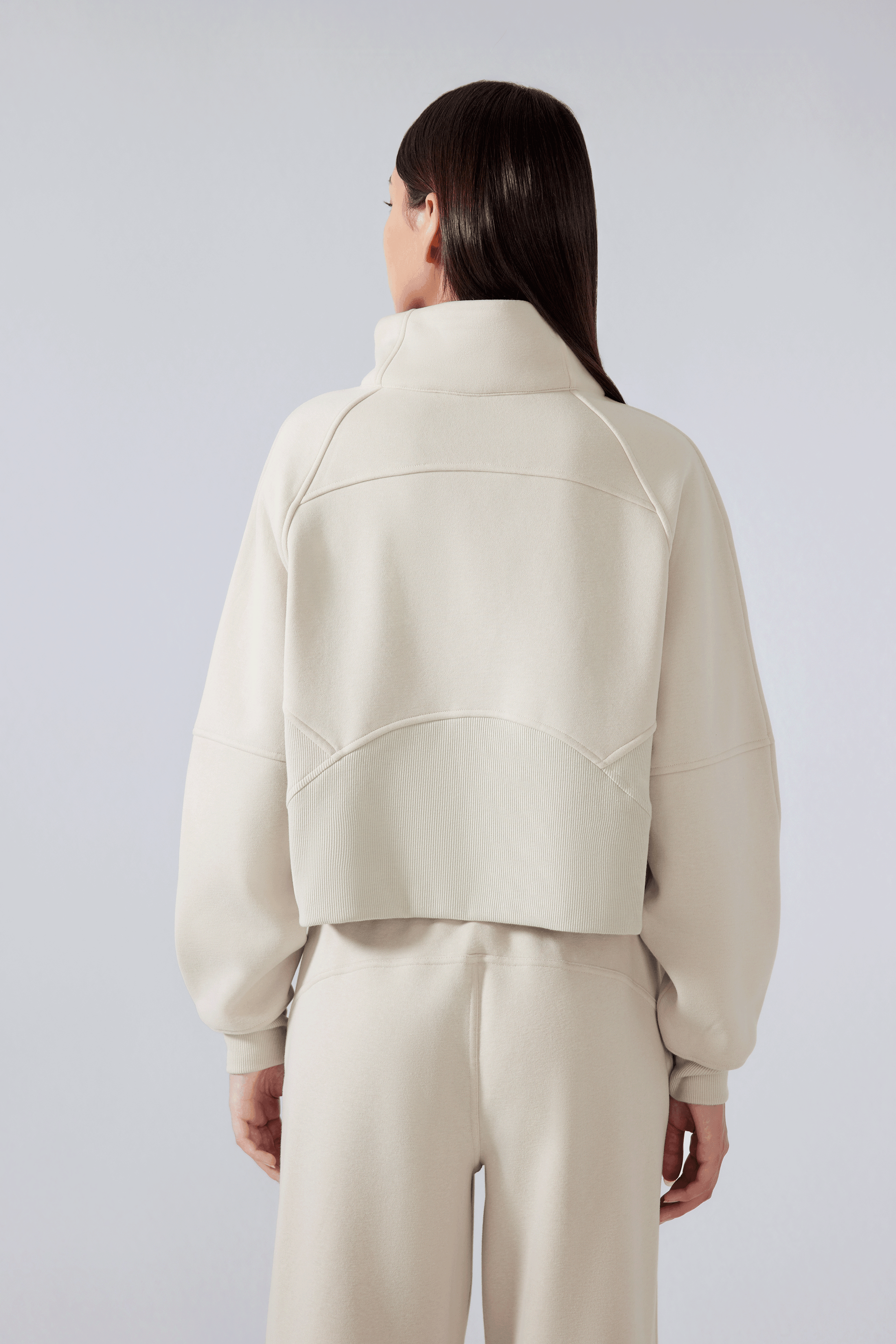 Oversized Funnel Neck Half-Zip - Loopstar