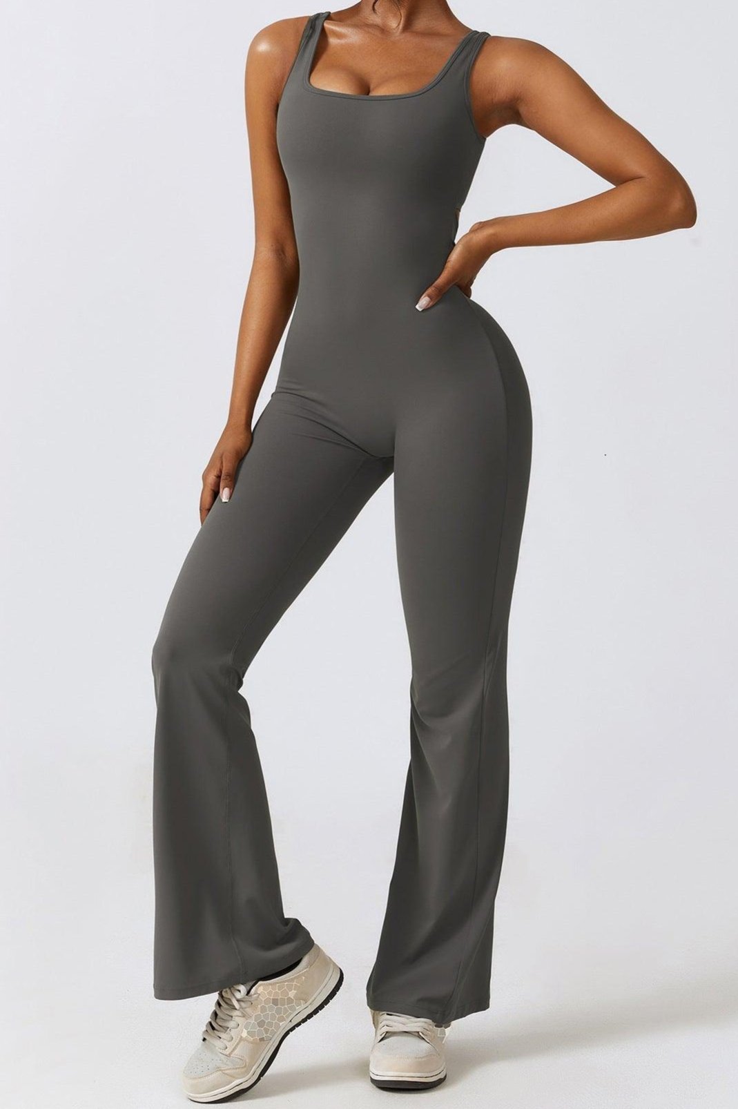 Sleeveless Flared Jumpsuit - Loopstar