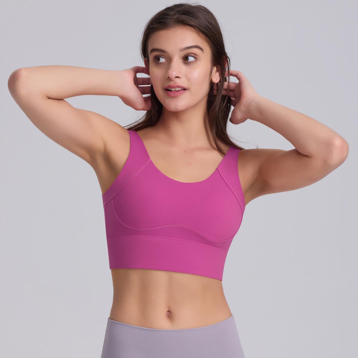 Ratchet Closure Shock-Absorbing Gathering Yoga Sports Bra - Loopstar