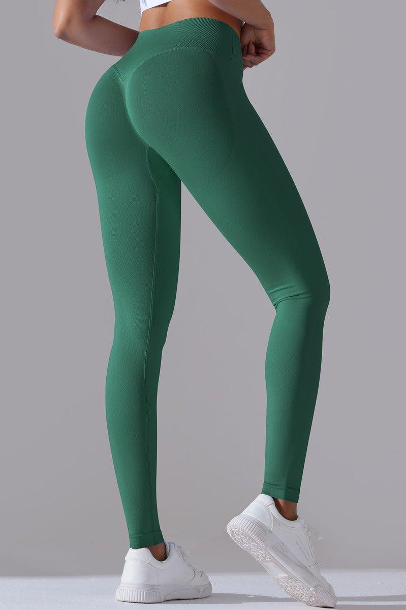 Cross Waist Peach Hip Booty Lifting Yoga Pants - Loopstar