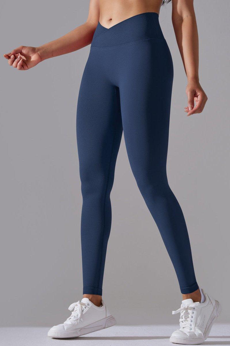 Cross Waist Peach Hip Booty Lifting Yoga Pants - Loopstar