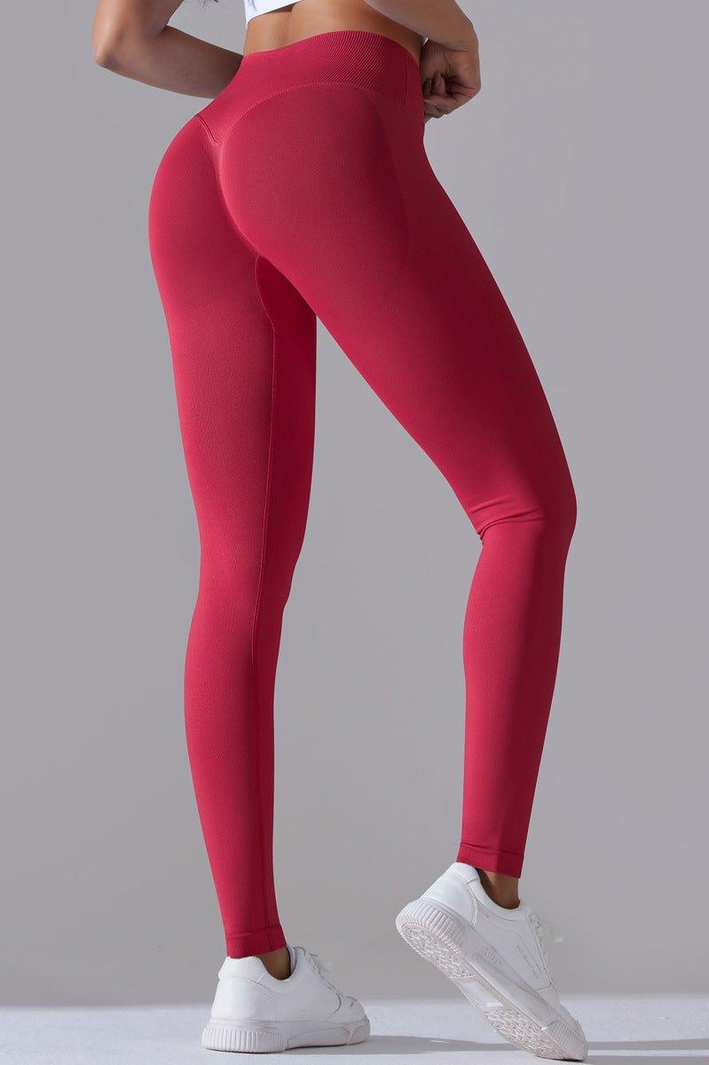 Cross Waist Peach Hip Booty Lifting Yoga Pants - Loopstar