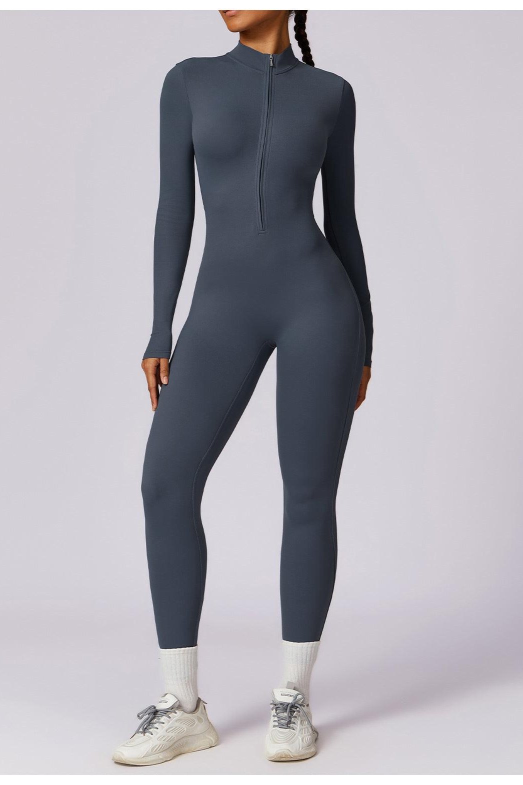 Long Sleeve Workout Zip Jumpsuit - Loopstar