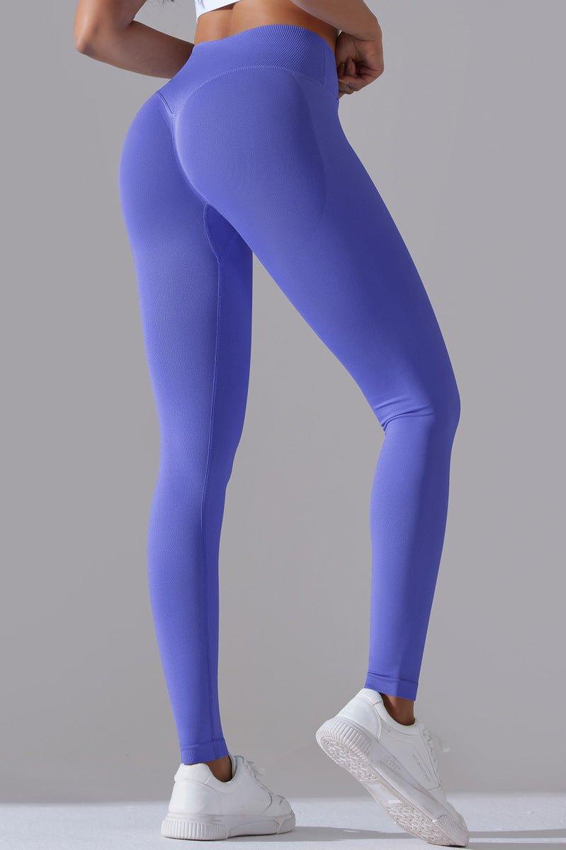 Cross Waist Peach Hip Booty Lifting Yoga Pants - Loopstar