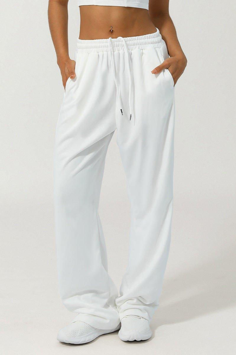 High Waist Ankle-Tied Track SweatPants - Loopstar