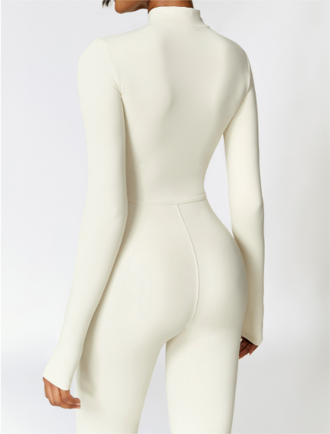 Warm Fleece-Lined Zippered Fitted Shapewear Bodysuit - Loopstar