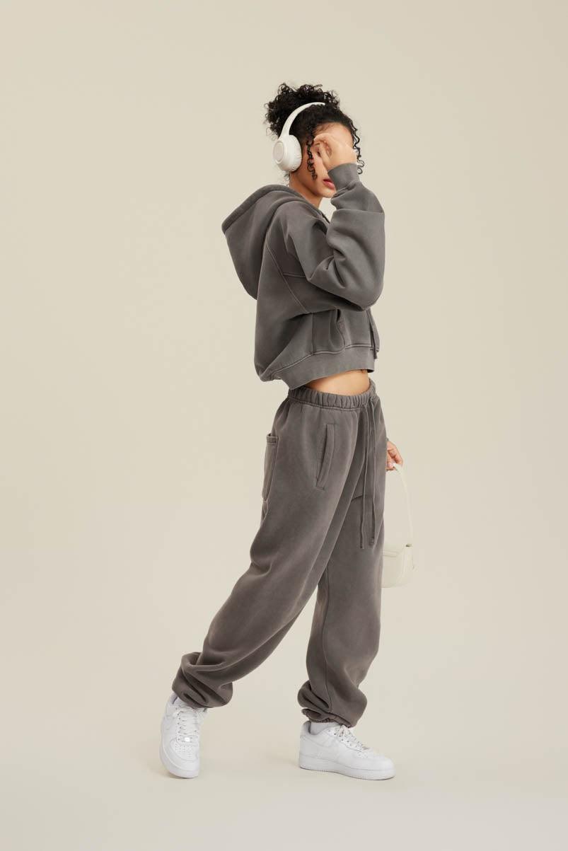 Off Shoulder Retro Fleece Hoodie - Loopstar